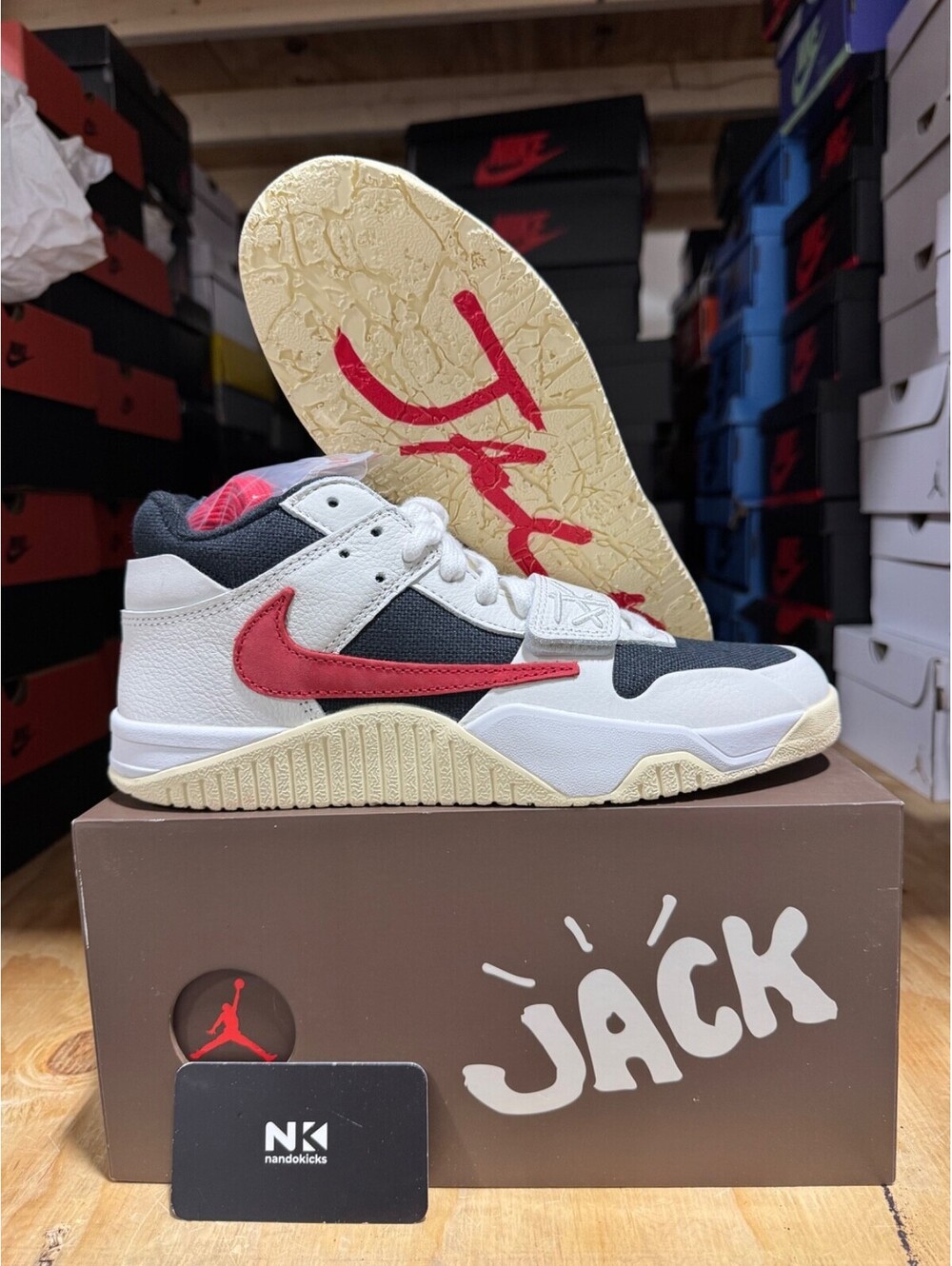 Travis Scott x Air Jordan Jumpman Jack TR 'University Red' FZ8117-101 SIZE 7